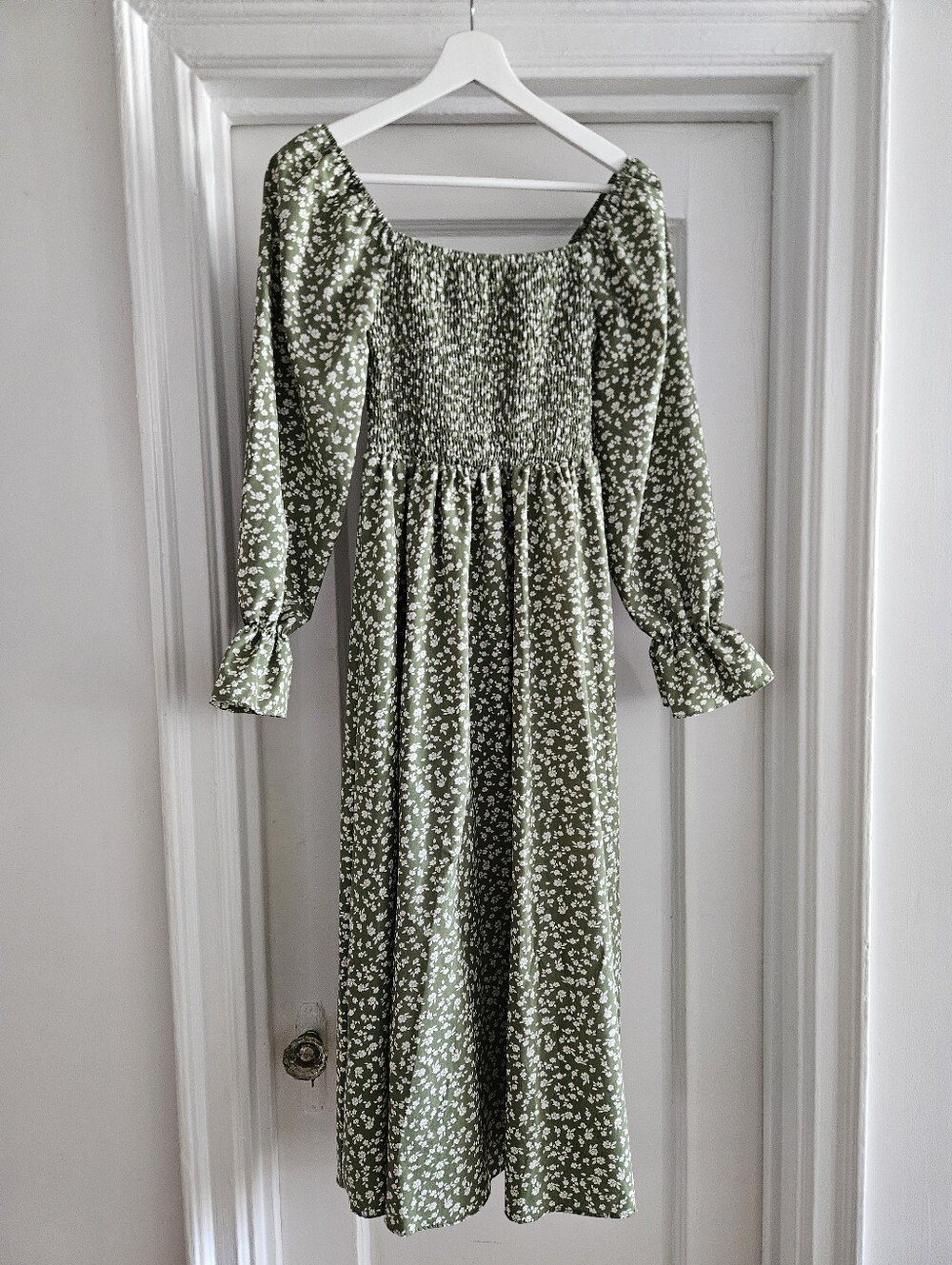 Green Floral Midi Dress - Picture 1 of 8
